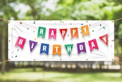 Spandoek Happy Birthday slinger