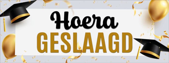 Productafbeelding Span209 Hoera Geslaagd Ballonnen en geslaagd hoedje