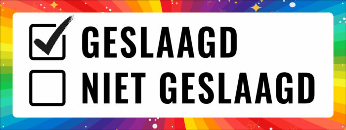Span214 Vinkje Geslaagd Niet Geslaagd