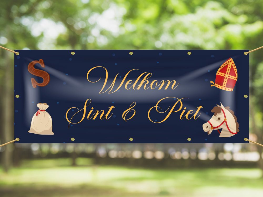 Spandoek Welkom sint en piet